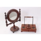 Regency rosewood ink stand together with 19th century shaving stand