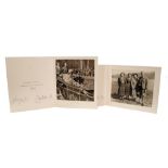 T.M. King George VI and Queen Elizabeth , two signed Christmas cards for 1949 and 1950