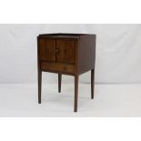 George III mahogany bedside table