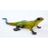 Tim Cotterill ‘Frogman’ enamelled bronze sculpture, depicting a salamander, signed and numbered