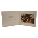H.M. Queen Elizabeth II and H.R.H. The Duke of Edinburgh signed 1958 Christmas card