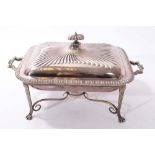 Edwardian silver plated warming entrée dish