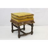 Charles II walnut stool