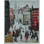 *Laurence Stephen Lowry (1887-1967) signed lithograph - Berwick Upon Tweed, signed in pencil lower