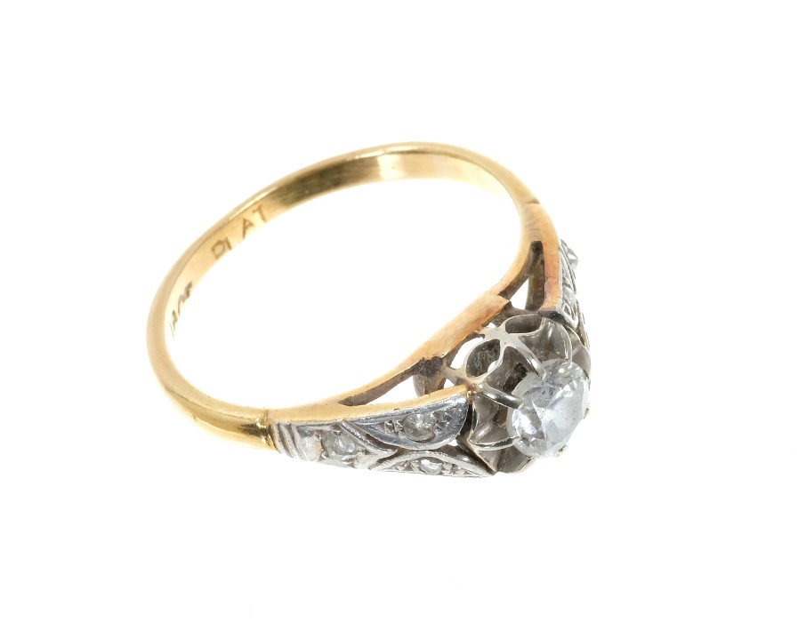 1930s diamond single stone ring
