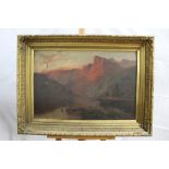 F E Jamieson oil on canvas - Highland landscape