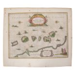 Jan Jansson (1596-1664), hand-coloured map - ‘Insularum Moluccarum’, 1656-1661, English text verso,