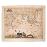 Carel Allard (1648-1709), hand-coloured map - ‘Nova Tabula India Orientalis’, 1697, 45cm x 56cm.