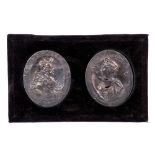 Rare pair of William & Mary period silver retainer badges