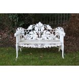 Victorian style cast iron garden bench