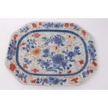18th Century Chinese export platter, decorated in the Imari style with floral patterns