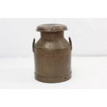 Antique copper milk churn