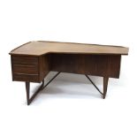 Vintage Scandinavian rosewood corner desk