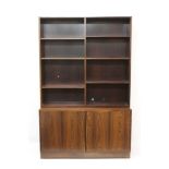 Pair of 1970s Scandinavian rosewood open bookcases