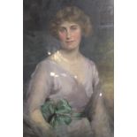 Edward Patry (1856-1940), oil on canvas in gilt frame - portrait of Miss Phyllis Pearce