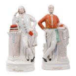 Pair of Staffordshire figurines, Garibaldi and Shakespeare