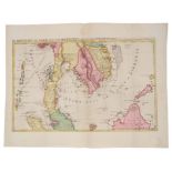 Joachim Ottens (17th/18th century), hand-coloured map - ‘Le Royaume de Siam Avec Les Royaumes gui