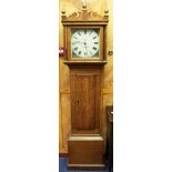 George III oak longcase clock by Hedge of Colchester