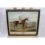 J. F. Herring, three 19th century hand coloured engravings - famous racehorses, Barefoot, St. Giles