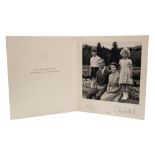 H.M Queen Elizabeth II and H.R.H. The Duke of Edinburgh , signed 1955 Christmas card