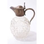 Edwardian silver mounted claret jug