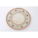 Late 19th century Royal Worcester reticulated blush ivory dish