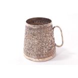 Late 19th century Indian silver mug