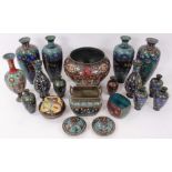 Collection of 20th century Japanese cloisonné