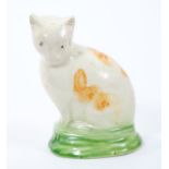 Early 19th century Staffordshire creamware model of a cat