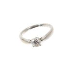 Tiffany & Co diamond single stone ring F colour, VS1. 0.50cts