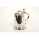 Georgian style lidded tankard, M & M Co. London 1923