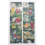 Pair of 20th century Chinese porcelain panels
