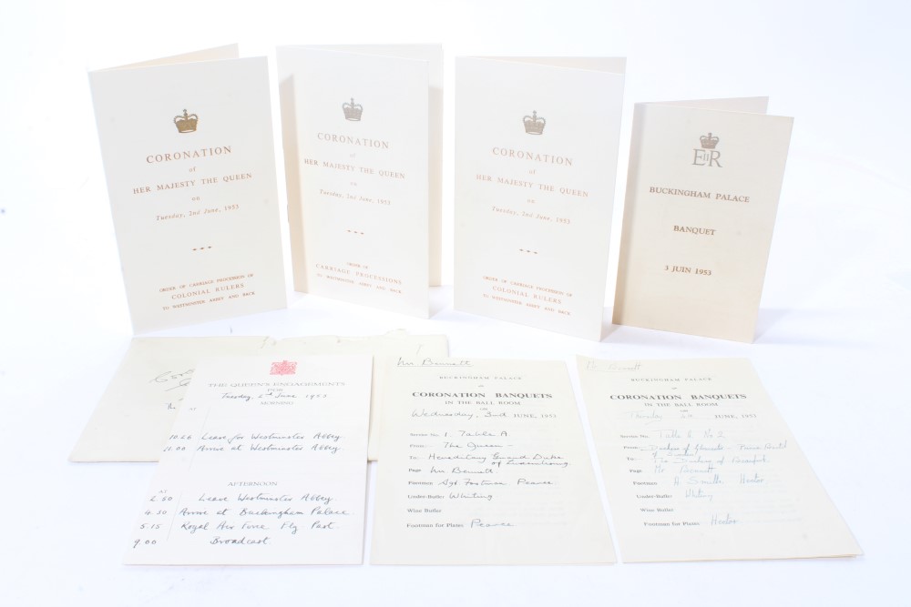 The Coronation of H.M.Queen Elizabeth II - rare printed and handwritten card