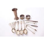 Selection of Victorian and later miscellaneous silver.