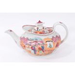 Early 19th century New Hall 'Boy in the Window' pattern teapot and cover