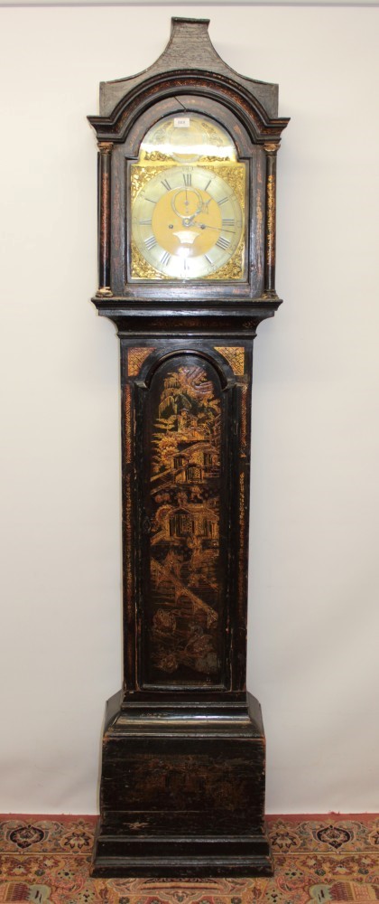 Ebonised London longcase, Henry Long