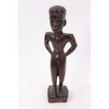 Second quarter 20th century African carved wooden tribal figure