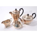 Composite Four piece silver teaset