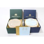 Two Royal Household Fortnum & Mason Christmas Puddings in original boxes and cards .
