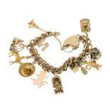 9ct gold charm bracelet