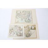 Robert de Vaugondy (1723-1786), hand-coloured map - ‘L’Asie’ 23cm x 29cm, together with a smaller