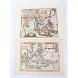 Philippe Cluver (1580-1622), hand-coloured map - ‘Indiae Orientalis’, 22cm x 26cm, 1697, together