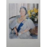 HM Queen Elizabeth The Queen Mother - large signed presentation portrait photograph