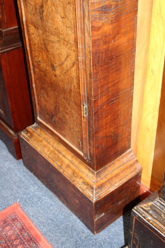 Early 18th century longcase clock, with eight day striking movement, brass 12inch breakarch dial, - Image 14 of 17