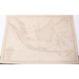 Aime Robiquet (19th century) large chart - ‘Carte Generale des Isles de la Sonde’ dated 1868,