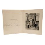 H.M. Queen Elizabeth II and H.R.H. The Duke of Edinburgh signed 1952 Christmas card