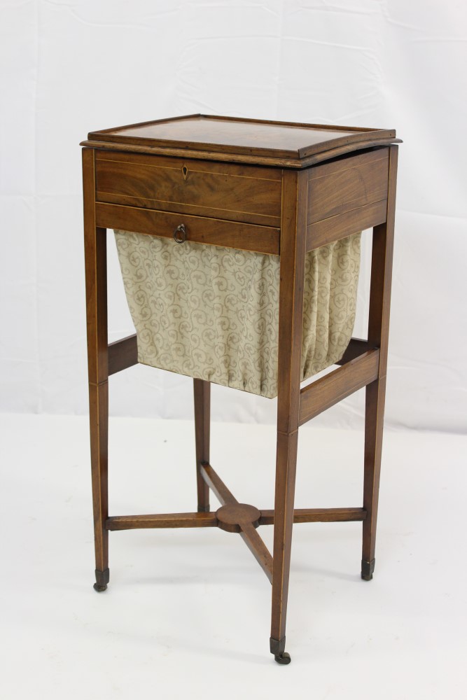 George III mahogany sewing table