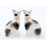 Mid 19th century pair of Staffordshire cats