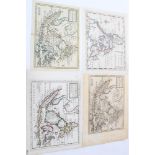 Herman Moll (d. 1732), four various hand-coloured and uncoloured small maps - including ‘The