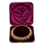 Fine Victorian gold etruscan revival necklace (tests as 18ct) 53.2 grams circa 1860